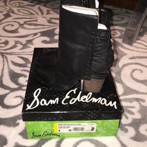 Sam Edelman black leather Martina boot